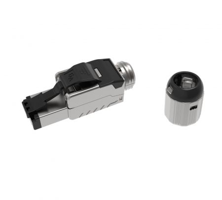 Kısa Gövde Cat.6A 10G Ethernet STP Araçsız RJ45 Konnektörü - C6a 10G Ethernet STP Araçsız RJ45 Konnektörü